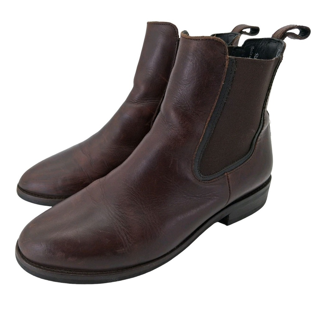 Thursday Boot Co Chelsea Boots Womens Size 8 Brown Leather Pull On Ankle Casual